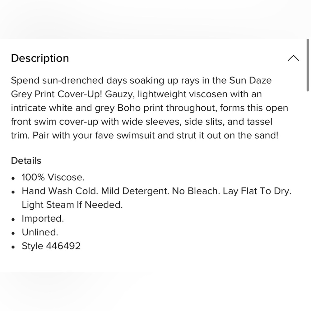 Lulus Sun Daze Grey Print Cover-Up One Size - Picture 6 of 10